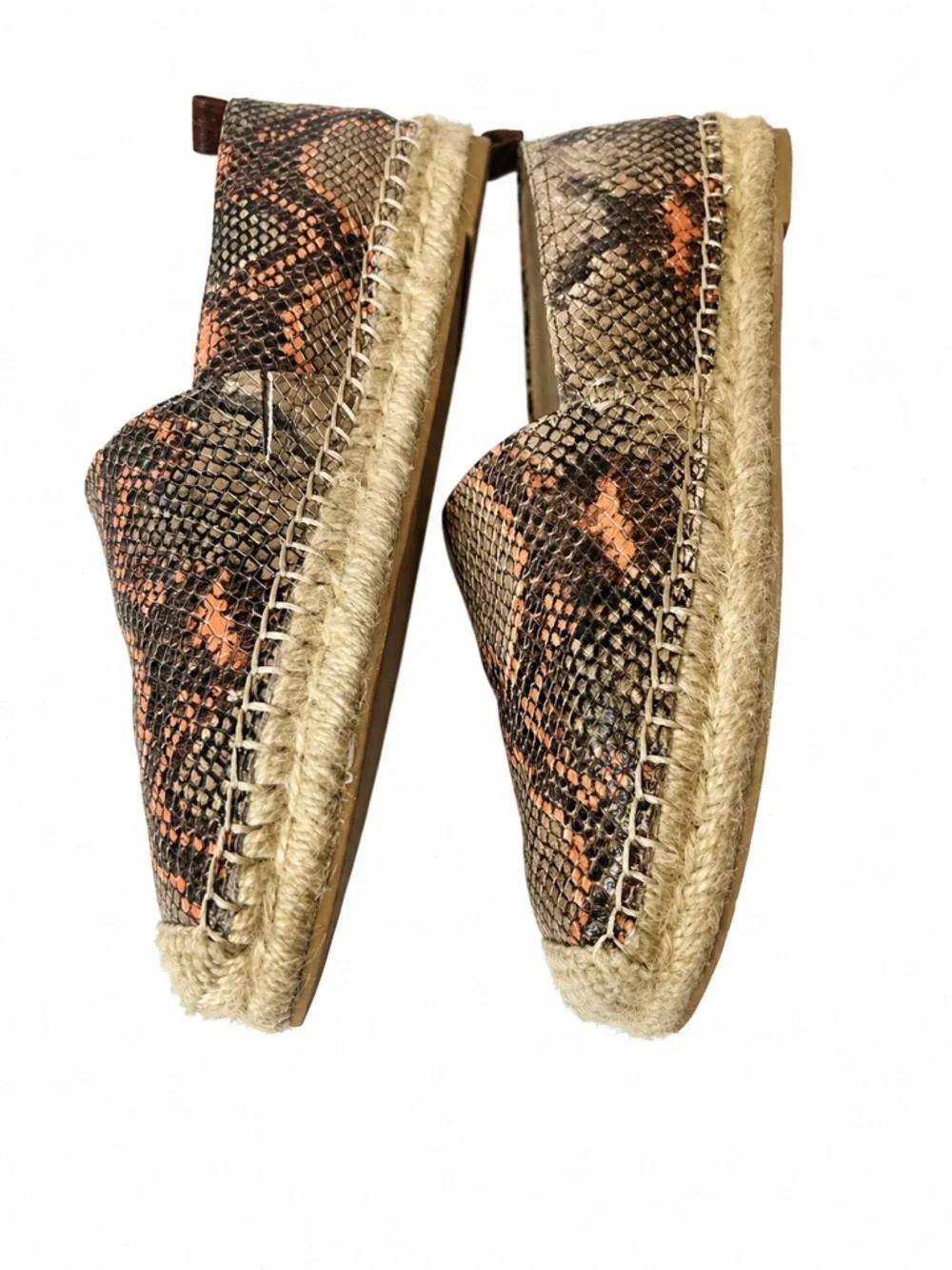 Sam Edelman Snakeskin Espadrille Flats Size 7.5 Slip On